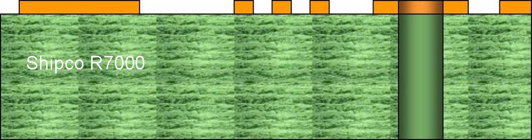 R7000 – Single-sided PCB cross-section diagram