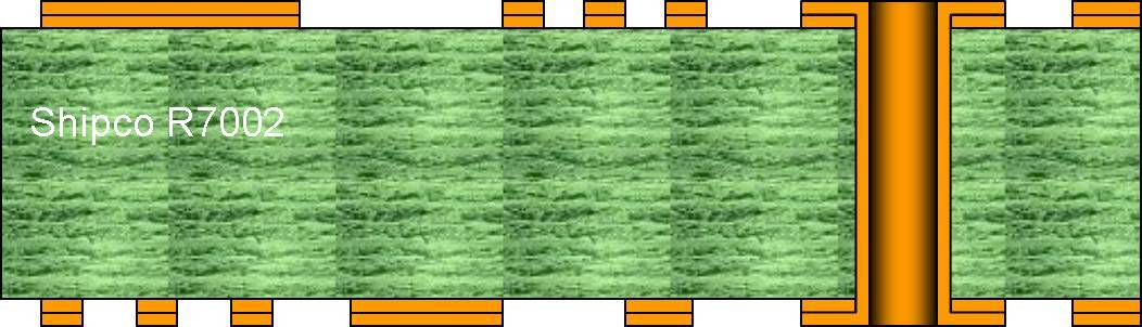 R7002 – Double-sided PCB with plated through holes (PTH)